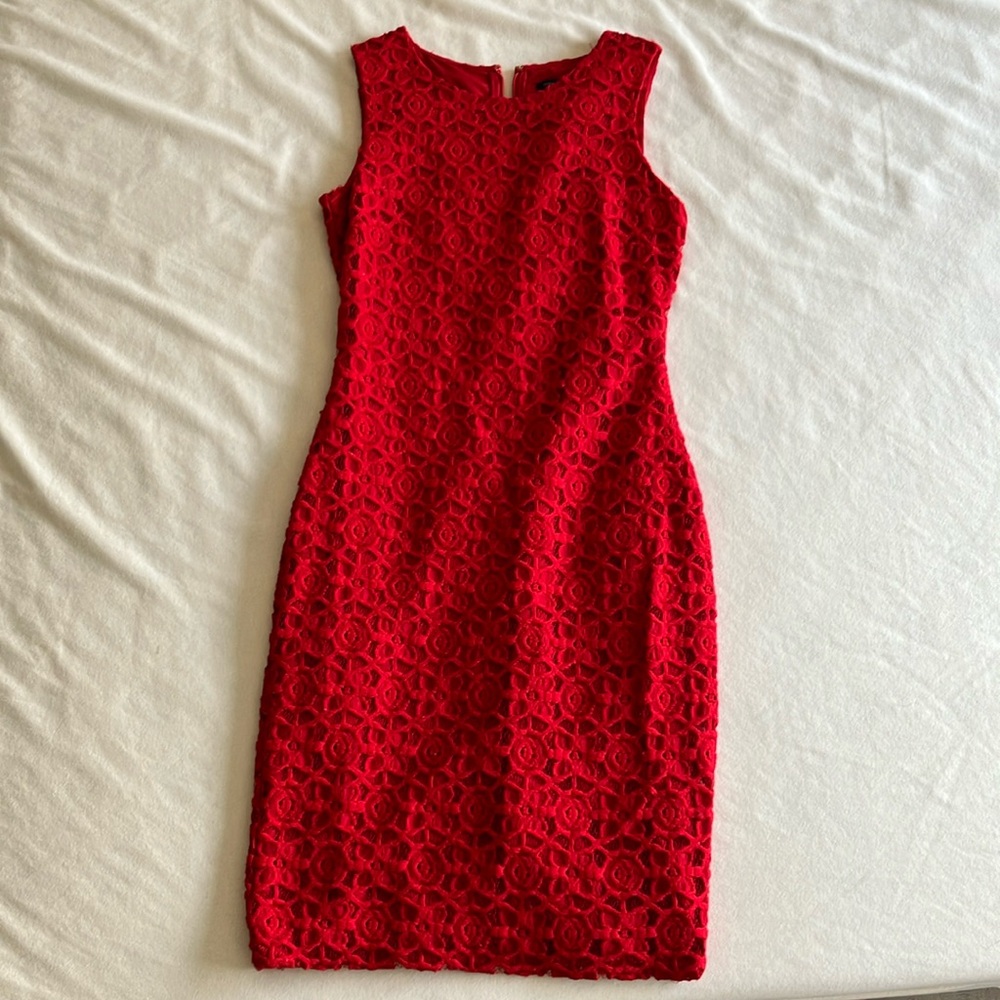 Elegant Red Lace Dress